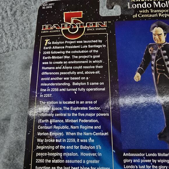 Vtg WB Toy Babylon 5 Ambassador Londo Mollari Action Figure Warner Bros - Picture 14 of 14